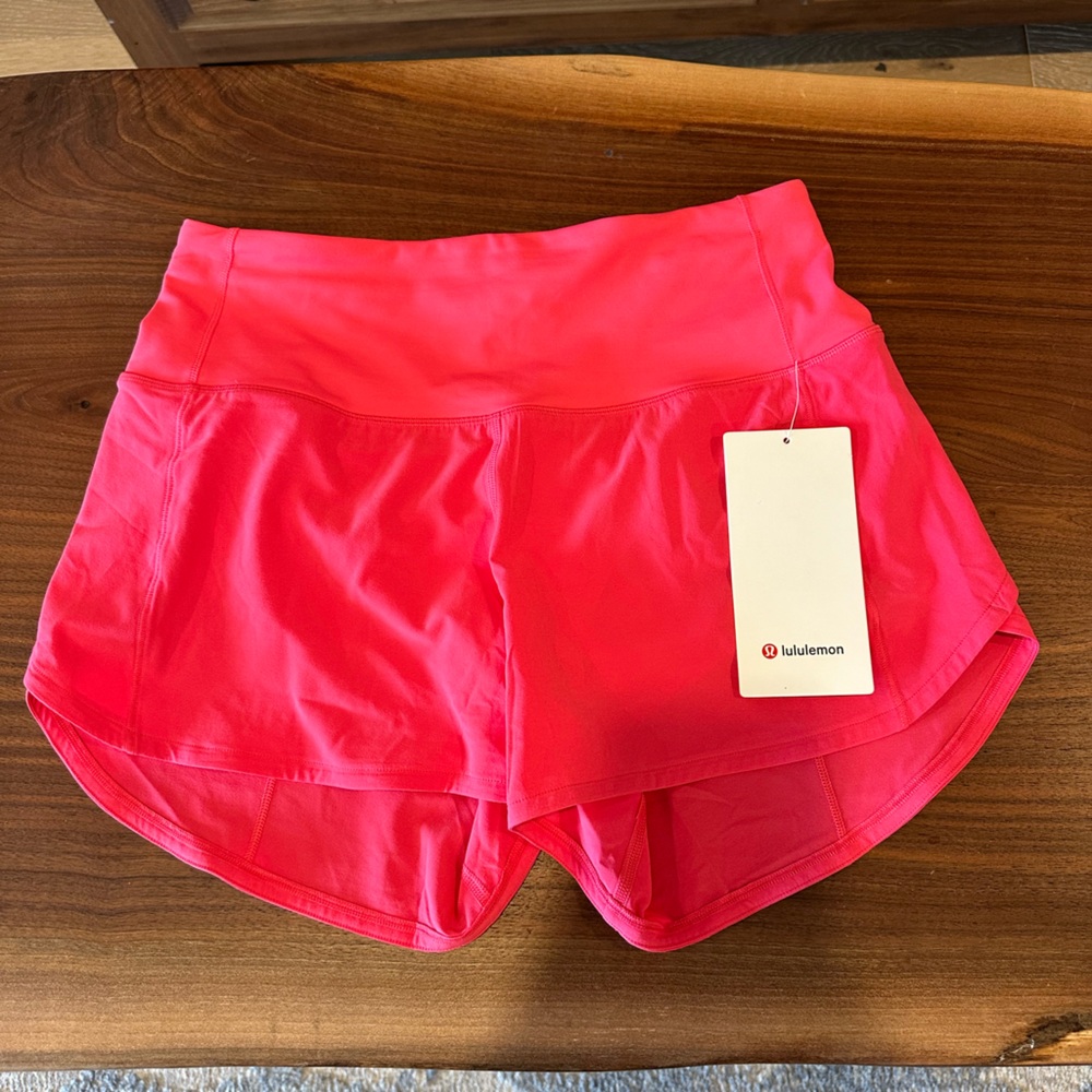 NWT lululemon speed up lip gloss shorts